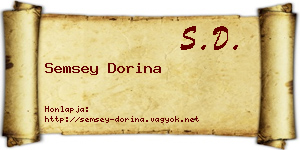 Semsey Dorina névjegykártya