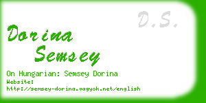 dorina semsey business card